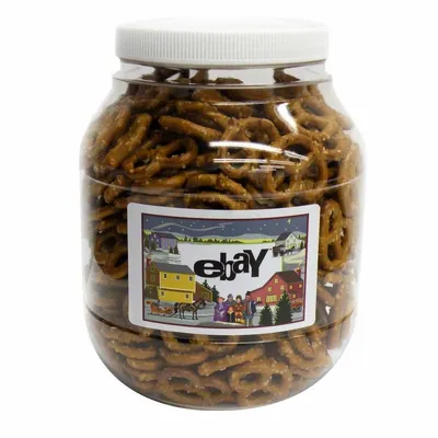 Large Plastic Jar - Salted Mini Pretzels - Custom Flying Discs