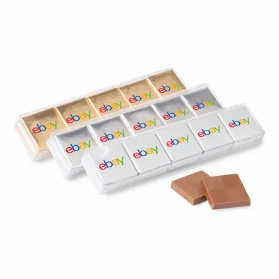 Ten Piece Chocolate Foiled Square Acetate- Full Color - Custom Flying Discs