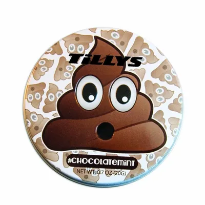 Poop Emojy Tin with Chocolate Mints - Custom Flying Discs