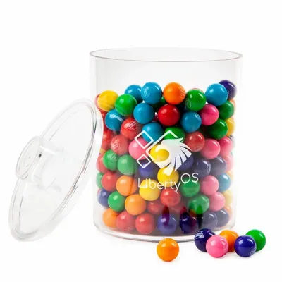 Cylinder Acrylic Gift Jars - Gumballs - Custom Flying Discs