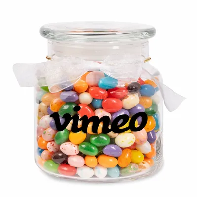 22oz. Glass Jar - Gourmet Jelly Beans - Custom Flying Discs