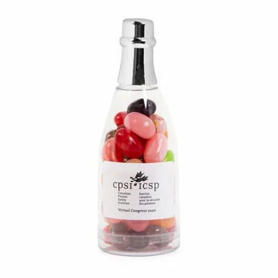 Champagne Bottle with Jelly Belly - Custom Flying Discs