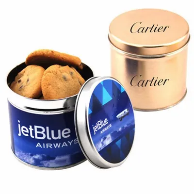 Round Tin with Chocolate Chip Cookies - Custom Flying Discs