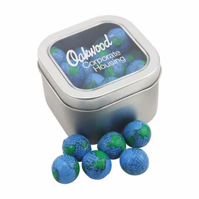 Window Tin with Chocolate Globes - SBF2700 - Custom Flying Discs