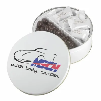 Warm Wishes Tins - English Butter Toffee & Dark Choc Almonds - Custom Flying Discs