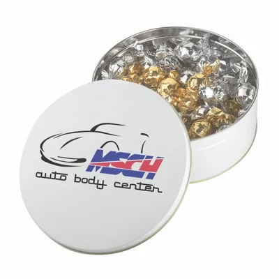 Warm Wishes Tins - Twist Wrapped Truffles - Custom Flying Discs