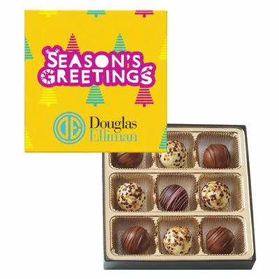 Truffle Gift Box Full Color Lid with 9 Truffles - Custom Flying Discs