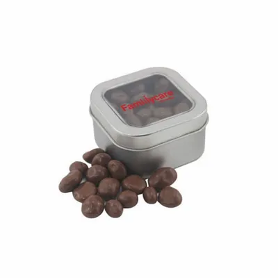Window Tin with Choc Raisins - Custom Flying Discs