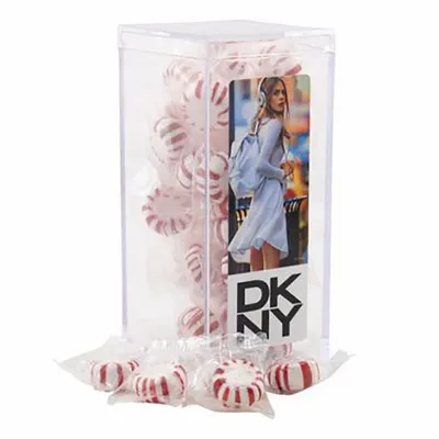 Large Rectangular Acrylic Candy Box with Starlight Mints - Custom Flying Discs