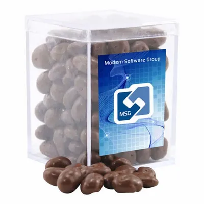 Acrylic Box with Choc Covered Raisins - Small - Custom Flying Discs