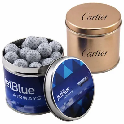 Round Tin with Chocolate Golf Balls - SBF4100 - Custom Flying Discs