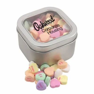 Window Tin with Conversation Hearts - Custom Flying Discs