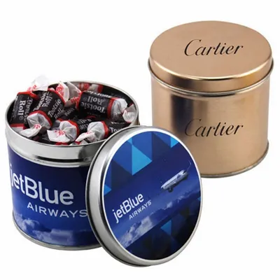 Round Tin with Tootsie Rolls - Custom Flying Discs