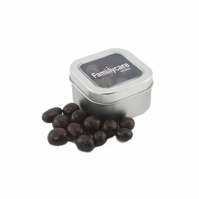 Window Tin w/ Choc Espresso Beans - Custom Flying Discs
