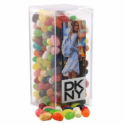 Large Rectangle Acrylic Candy Box with Jelly Belly - Custom Flying Discs