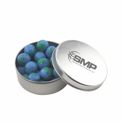 Round Tin with Chocolate Globes - SBF3000 - Custom Flying Discs