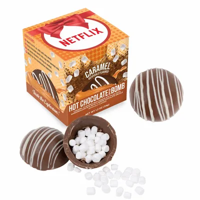 Hot Chocolate Bomb Caramel Flavor in Full Color Box - Custom Flying Discs
