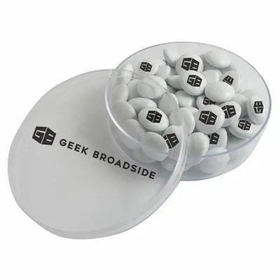 Small Round Acrylic with Imprinted Chocolate Buttons - Custom Flying Discs