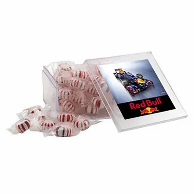 Large Square Acrylic Candy Box with Starlight Mints - Custom Flying Discs