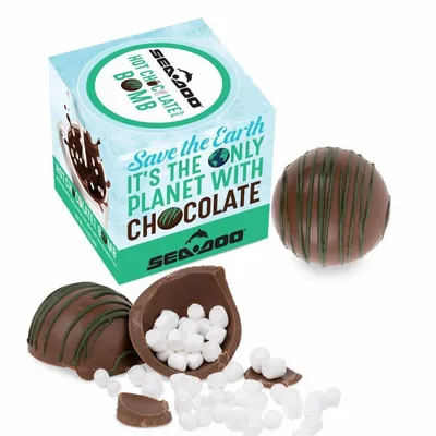 Hot Chocolate Bomb with Green Drizzle - Custom Flying Discs