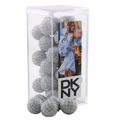 Acrylic Box with Chocolate Golf Balls - Medium - Custom Flying Discs