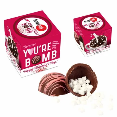 Hot Chocolate Bomb with Pink Drizzle - Custom Flying Discs