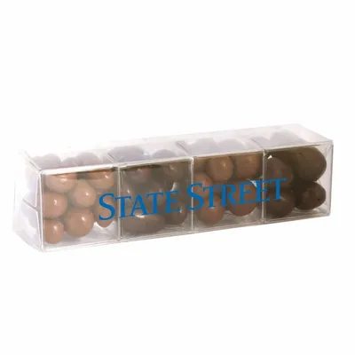 4 Cube Acetate Gift Box with Chocolate Covered Treats - Custom Flying Discs