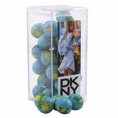 Acrylic Box with Chocolate Globes - Medium - Custom Flying Discs