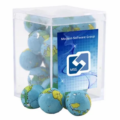 Acrylic Box with Chocolate Globes - Small - Custom Flying Discs