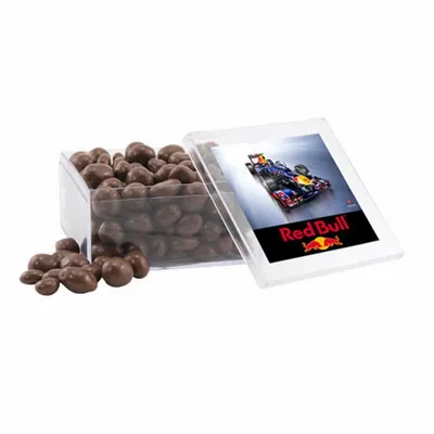 Acrylic Box with Choc Covered Peanuts - Large - Custom Flying Discs