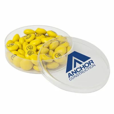 Small Round Acrylic with Chocolate Button Emojis - Custom Flying Discs