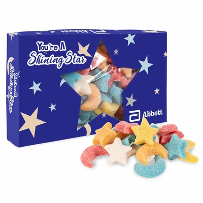 You're a Star Die Cut Box w/ Gummy Glitter Sour Stars & Moons - Custom Flying Discs
