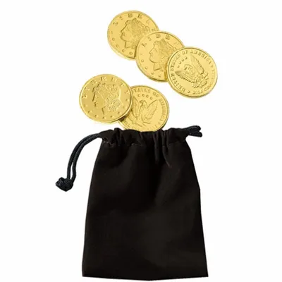 Velour Pouches with Chocolate Coins - Custom Flying Discs