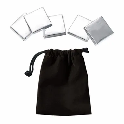 Velour Pouches with Chocolate Squares - Custom Flying Discs