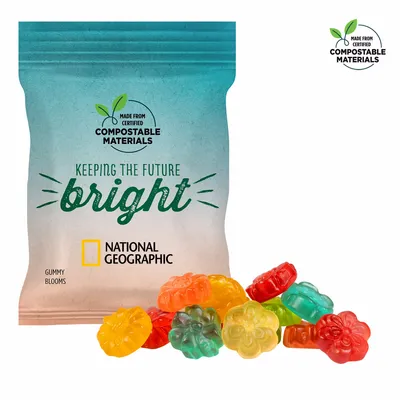 2oz. ECO-Digibag, Compostable & Full Color, Gummy Blooms - Custom Flying Discs
