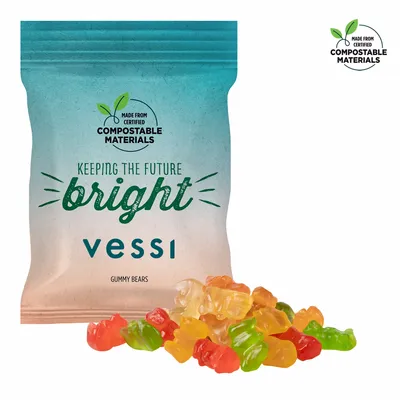 2oz. ECO-Digibag, Compostable & Full Color, Gummy Bears - Custom Flying Discs