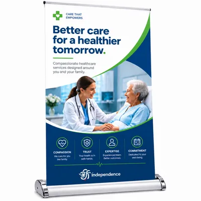Desktop Roll Up Banner - Custom Flying Discs