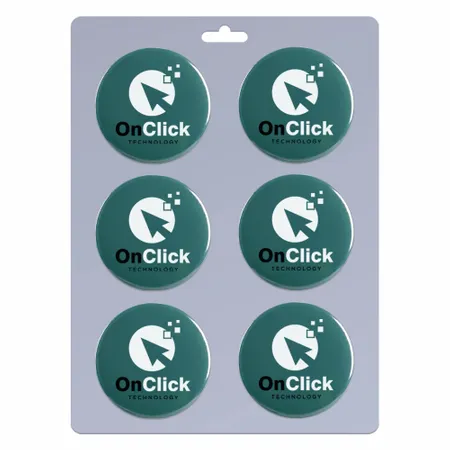 6 pack_Round Lapel Pin 1.25 inch - Custom Flying Discs