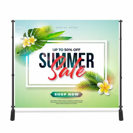 Adjustable Stand Banners - Custom Flying Discs