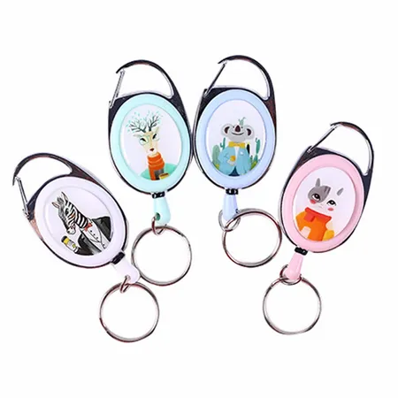 Clip Drawstring Badge Reel Keychain Clip Drawstring Badge Reel Keychain - Custom Flying Discs