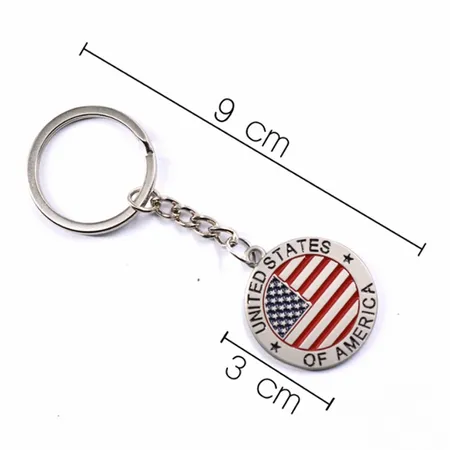 Custom US Flag Keychain Custom US Flag Keychain - Custom Flying Discs