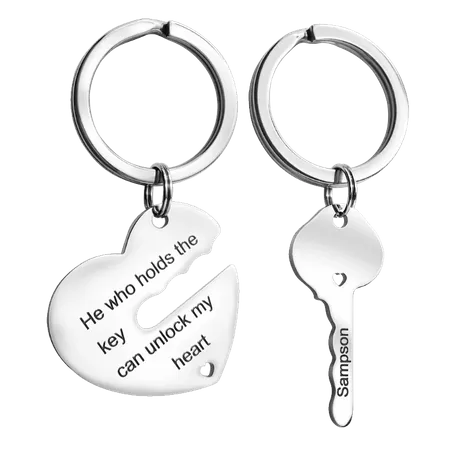 Metal Keychain for Couples Metal Keychain for Couples - Custom Flying Discs