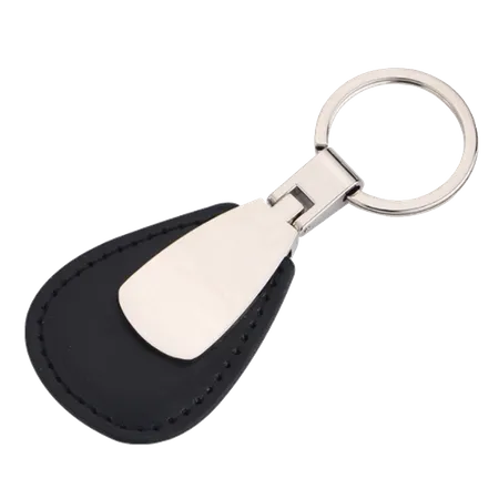 Teardrop Leather & Metal Keychain Teardrop Leather & Metal Keychain - Custom Flying Discs
