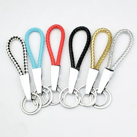 Braided Leather & Metal Keychain Braided Leather & Metal Keychain - Custom Flying Discs