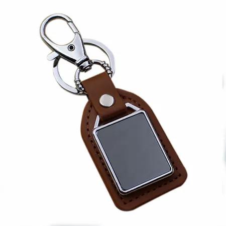 Premium Leather & Metal Keychain Premium Leather & Metal Keychain - Custom Flying Discs