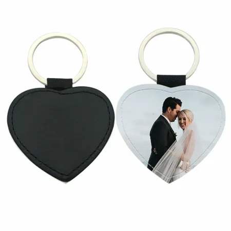 Heart Leather Keychain - Custom Flying Discs