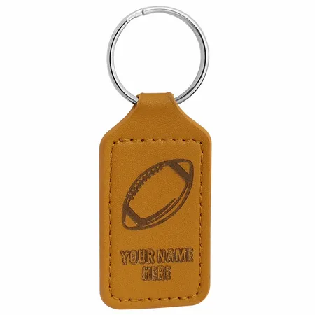 Durable Debossed Leather Keychain - Custom Flying Discs