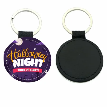 Circle Leather Keychain - Custom Flying Discs