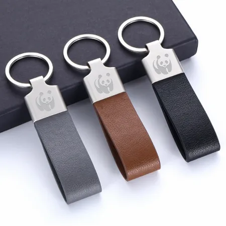 Elegant Loop Leather Keychain - Custom Flying Discs