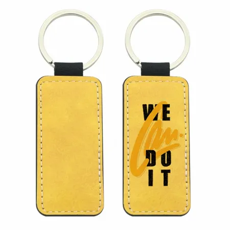Full-Color Rectangle Leather Keychain - Custom Flying Discs